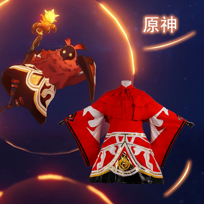 

Anime Genshin Impact Hilichurl Game Suit Cute Uniform Cosplay Costume Party Outfit Halloween Unisex Free Shipping 2021 New