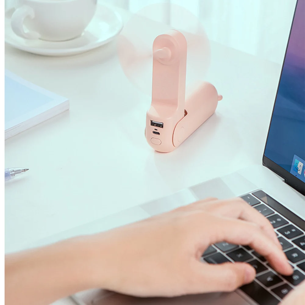 USB карманный складной веер электрический портативный маленький вентилятор креативная маленькая бытовая техника Настольный Электрический вентилятор