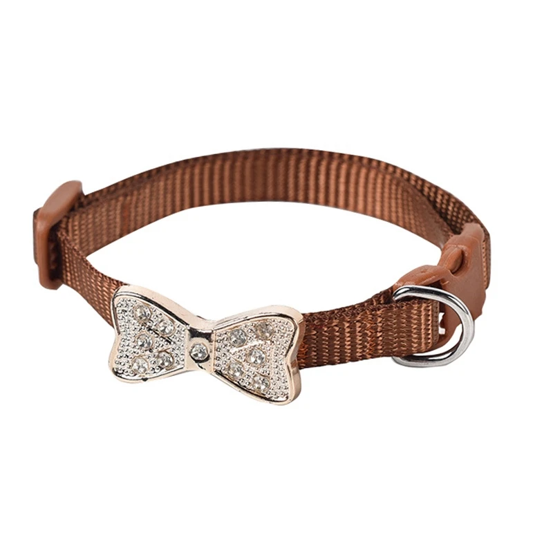 Hot Pet Dog Cat Collar Adjustable Bowknot Rhinestone Puppy Kitten Collars For Small Medium Cats Chihuahua Hot Pet Dog Cat Collar Adjustable Bowknot Rhinestone Puppy Kitten Collars For Small Medium Cats Chihuahua