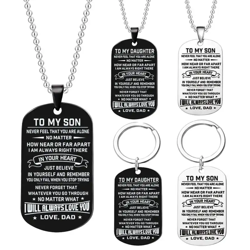 My Son Love Dad Customized Necklace