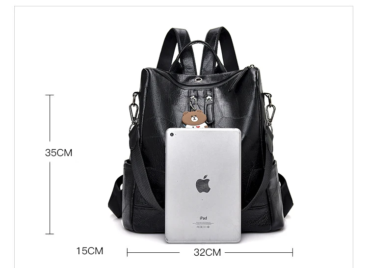 CESHA Luxury Designer Backpack Women Durable PU Leather Women Backpack Pretty Style Girls Schoolbag Women's Bag Daypack Backpack