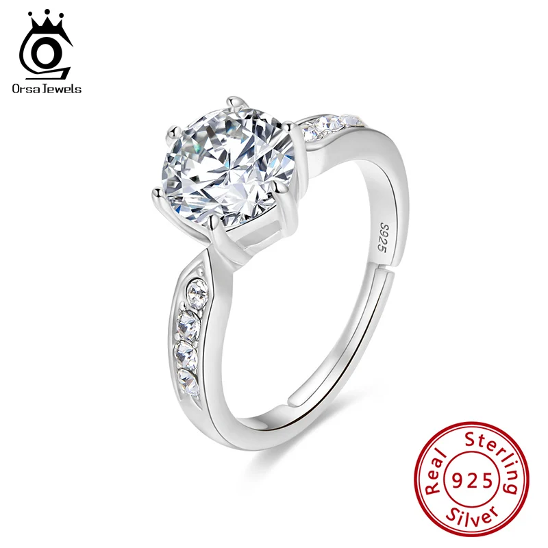 ORSA JEWELS кольцо 925 пробы Серебряные кольца шестиугольник дизайн классический 6