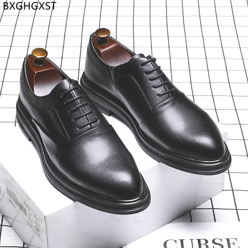 

Leather Shoes Men Formal Luxury Brand Dress Shoes Mens Fashion Oxford Elegant Shoes for Men Office 2023 Chaussure Homme Zapatos