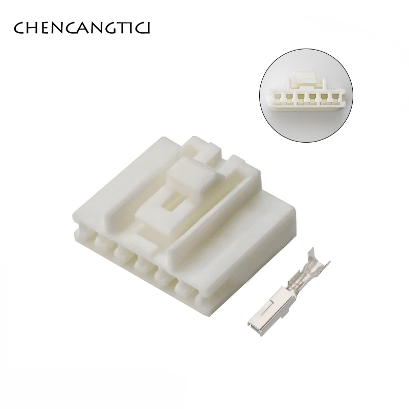 

1 Set 6 Pin 7283-1061 Automotive Socket Electrical Wire Harness Connector 2.2 MM Female Plug With Terminals For Car 90980-10957