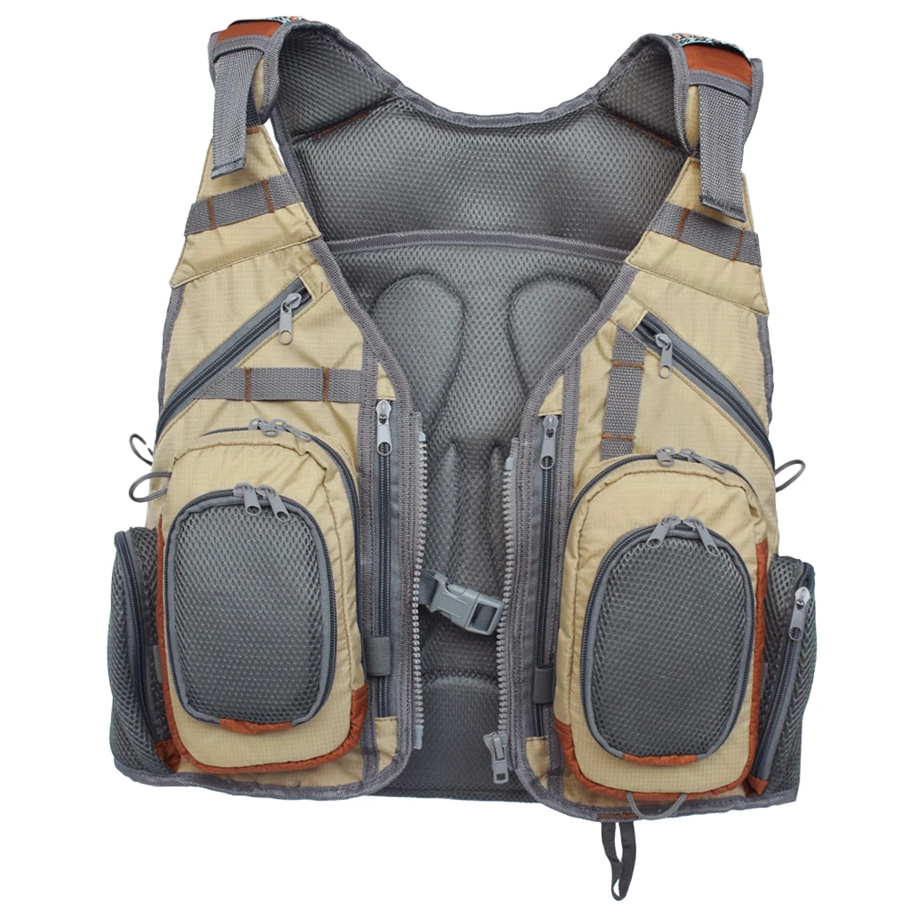 

Adjustable Fly Fishing Mesh Vest Pack Multi-pocket Sports Backpack Waistcoat