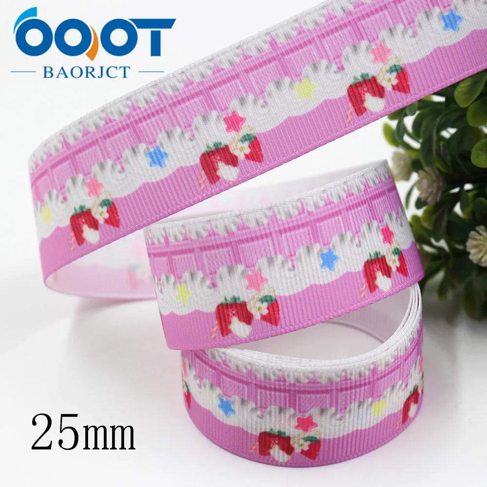 OOOT BAORJCT I-191211-2703, 25 мм, 10 ярдов фрукты термотрансферные печатные корсажные ленты, лук кепки DIY аксессуары украшения