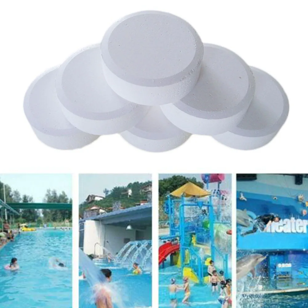 

50PCS Effervescent Disinfectant Chlorine Tablets Water Cleaning Spa Multifunction Sterilization Clarifier Swimming Pool Tub