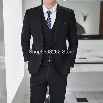

Suit Suit Male S Groom Marriage Dress Business Positive Pack Three-piece Set England Style Zi Slim Fit