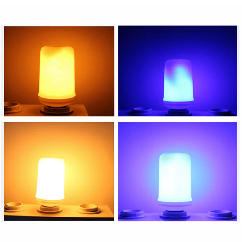 Эффект лампы светодиодный светильник Blub E27 поддельный огонь 4 режима Светодиодная лампа создание пламени декоративная Мерцающая эмуляция Декор лампа Хэллоуин