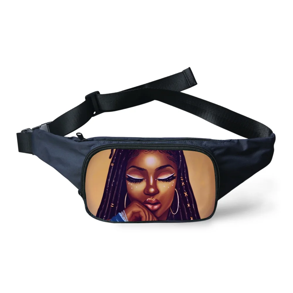 FORUDESIGNS/поясная сумка для женщин, черная, для девочек, Волшебная африканская поясная сумка, Женские поясные сумки на молнии, Женская поясная сумка, сумка для денег - Цвет: YQ4099Z
