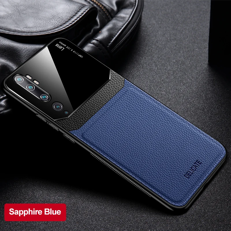 xiaomi leather case glass For Xiaomi Mi Note 10 Lite Case Luxury Leather Glossy Soft Cover Case For Xiaomi Mi Note 10 Lite Phone Case Xiaomi Mi Note10 Pro xiaomi leather case cosmos blue Cases For Xiaomi