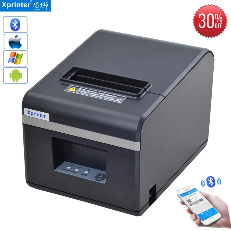 XP-N160II 80mm Network Kitchen Catering Cashier Machine Bluetooth Thermal Receipt Printer Automatic Paper Cutting Blade 3'' Inch |