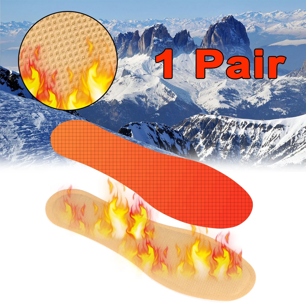 1 пара; зимняя обувь унисекс для взрослых; теплые накладные стельки для ног; долговечные теплые накладки; удерживающие ноги; Самонагревающиеся стельки
