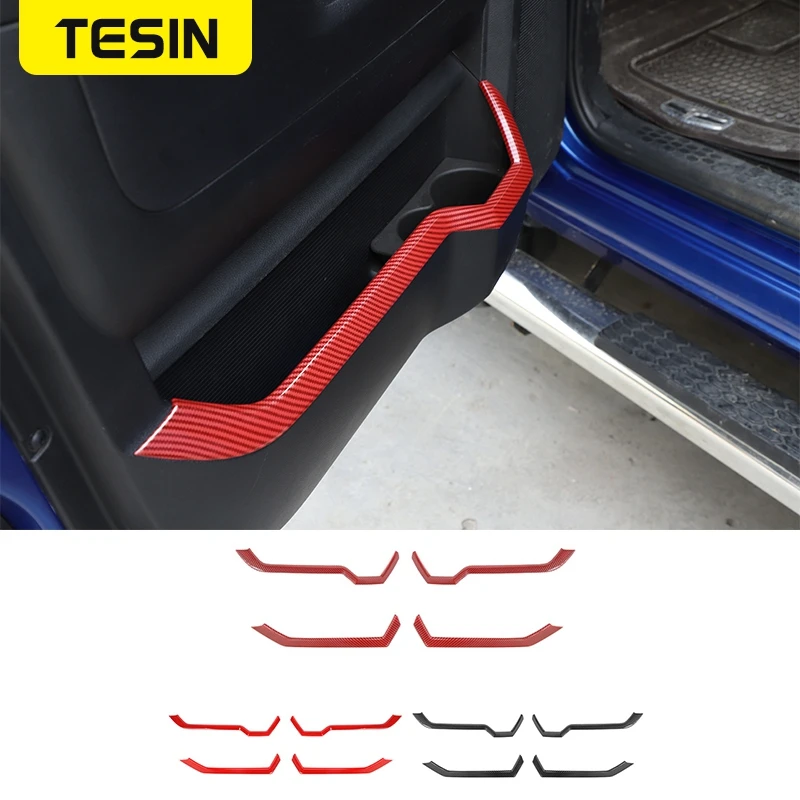 

TESIN Car Front Rear Door Storage Box Decoration Trim Strip Stickers for Dodge RAM 1500 2010-2017 Interior Mouldings Accessories