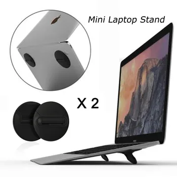 

Besegad 2pcs Mini Portable Invisible Folding Laptop Holder Bracket Riser for Apple MacBook Pro 10-17inch Notebook Cooler Stand
