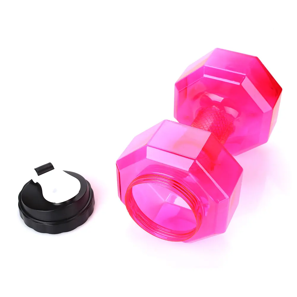 Creative Dumbbell Kettle Outdoor Kettle PETG Travel Camping Fruit Juice Hiking Weightlifting Kettle Fashion Drinking Cup Health