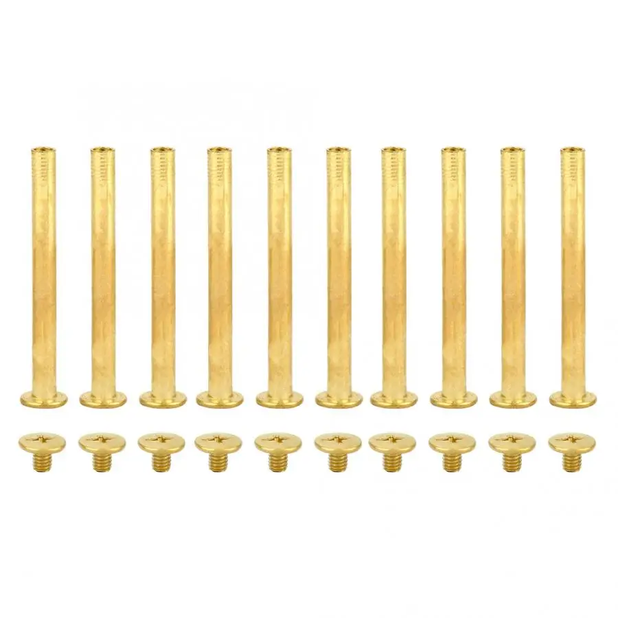 

10pcs M5 Aluminium Rivets Flat Head Book Album Rivets Screw Set DIY Craftmaking Rivet Exquisite Workmanship And Delicate