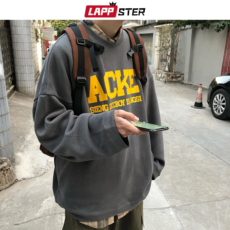 

Men Oversized Korean Sweatshirts 2020 Spring Pullover Men Streetwear Hoodies Male Color Block Harajuku Sweatshirts