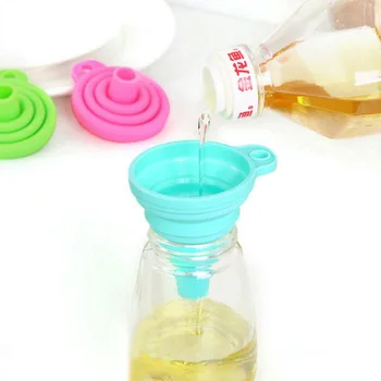 

Household Foldable Telescopic Funnel Kitchen Dispensing Oil Spill Candy High Temperature Resistant Long Neck Funnel