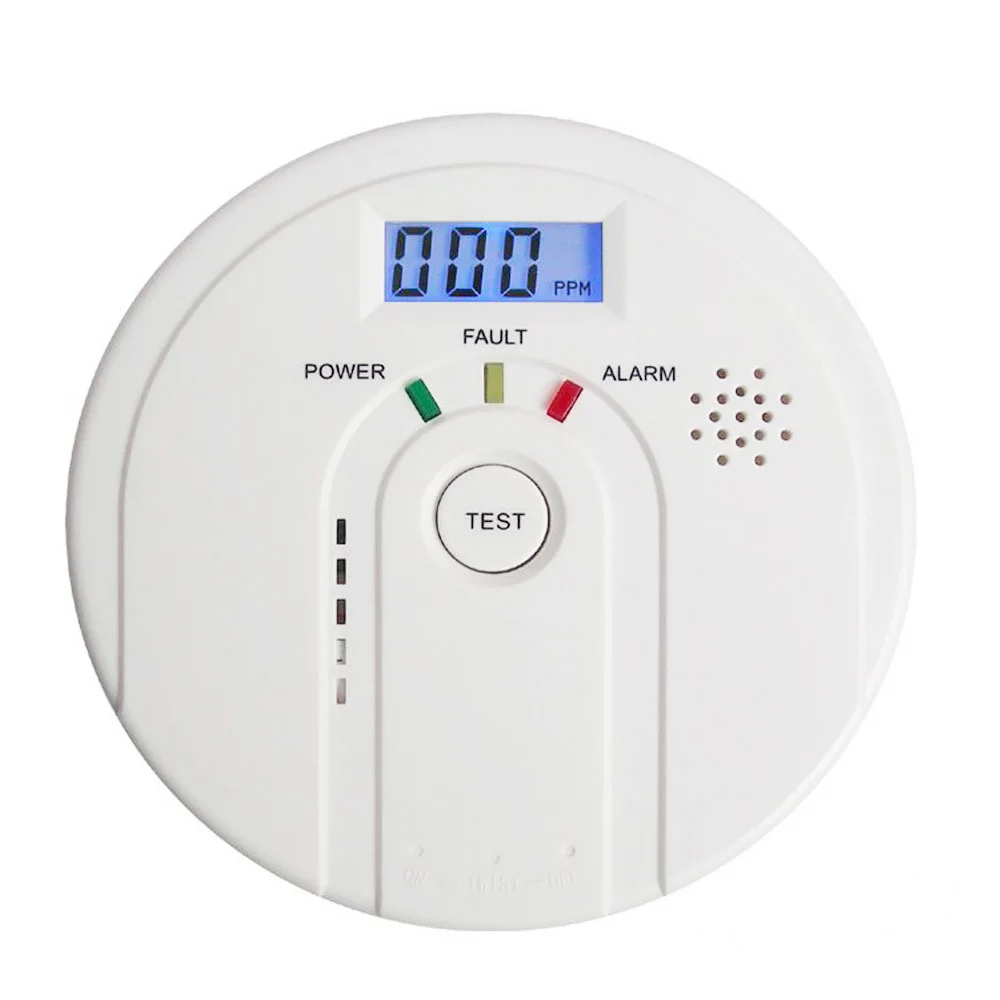 Indoor Carbon Monoxide Alarm Household LCD CO Gas Sensor Warning Tester