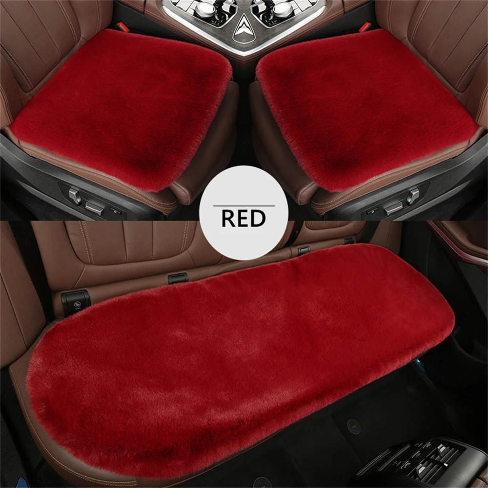 Sinjayer Faux rabbit fur Universal Car Seat Cover Cushion For Renault Kadjar Latitude Fluence Scenic Talisman Captur koleos | Автомобили и