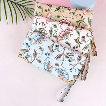 

Flower Coin Purse Women's Wallet Long Korean Zipper Bag Large Capacity Mobile Phone Bag Simple Wild Clutch Literary Fan Hot Sale