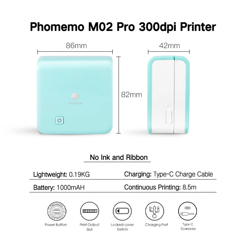 Fomemo-Bluetooth付きのワイヤレスサーマルステッカープリンター,304dpi,iOSおよびAndroidと互換性があります  AliExpress
