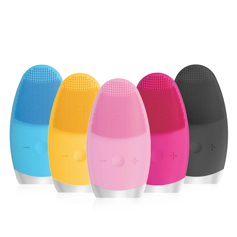 Facial Cleansing Mini Electric Massage Brush Sonic Vibration Massage Silicone Waterproof Face Deep Cleansing beauty Tool