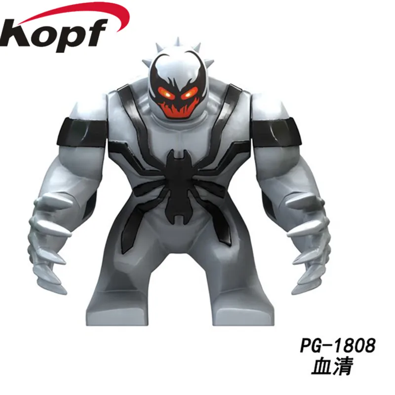 PG1808 20pcs No Box PG2068 20 шт. Супер Герои строительные блоки большой размер танос халкбастер анти-крюк Броня Aleskse Wolverin для детей игрушки - Цвет: PG1808 20pcs No Box