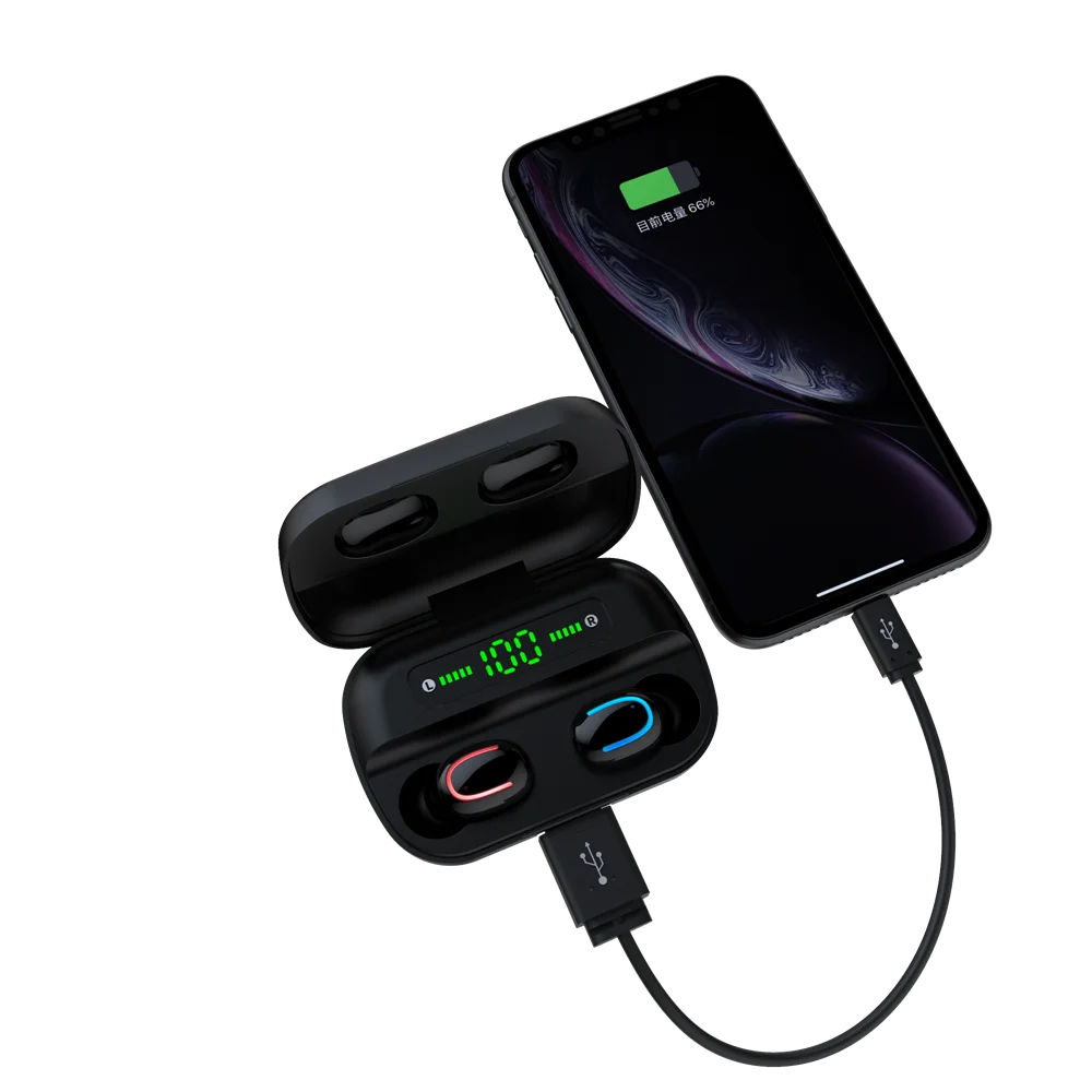 TWS Bluetooth наушники с громкой связью, бинауральные Bluetooth наушники для телефона, 3D стерео музыкальные наушники, беспроводные мини-наушники