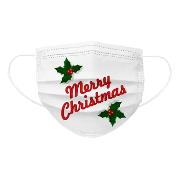 

10/50/100pc Adult Disposable Face Mask Christmas Mask 3layers Non-woven Xmas Masks Protective Mouth Covering Mascarillas Masque