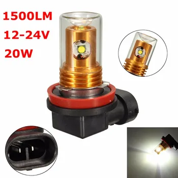 

Left/Right 12-24V H8 20W Chip 4LED Fog Driving DRL Light Lamp Xenon Bulbs 1500LM Auto Car Driving DRL Lamp 6000K-6500K White