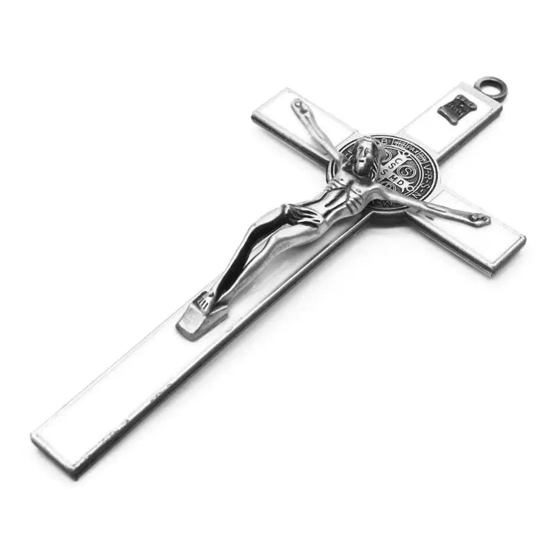 

Church Relics Jesus on the Stand Cross Wall Crucifix Antique Home Chapel Decor