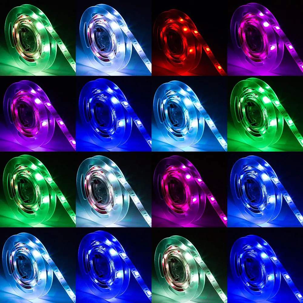 17 клавиш USB СВЕТОДИОДНЫЙ светильник s 5 в RGB светодиодный водонепроницаемый 5050SMD 60