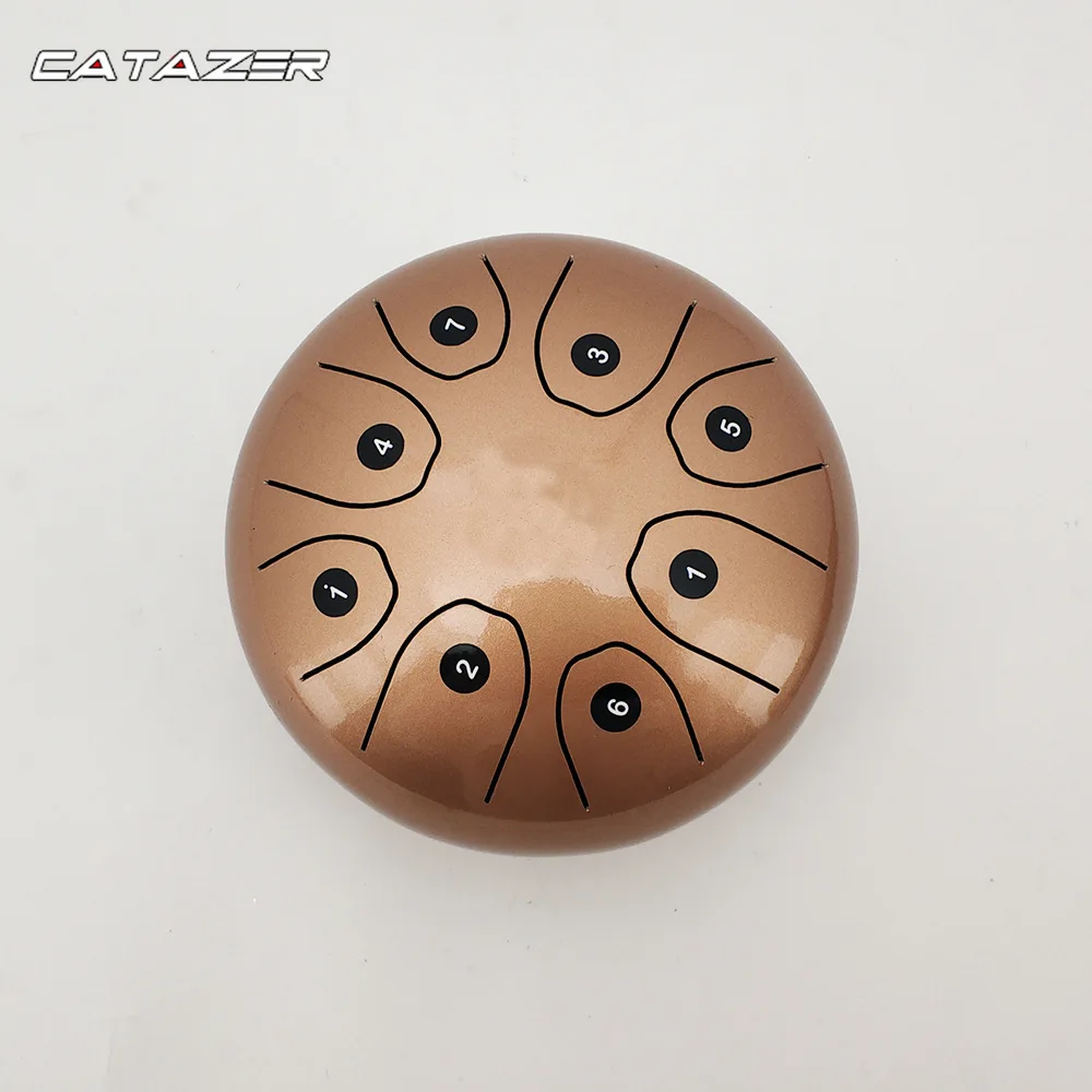 

5.5 Inch Mini Drum 8 Tone Steel Tongue Percussion Drum Handpan Instrument with A Carry Bag Musical Instruments Drum Sticks