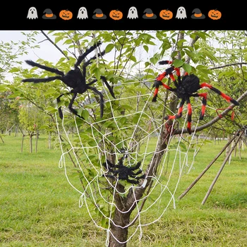 

1.5m LED Net Mesh Web String Light Luminous Spider Web Lamp Lighting Halloween Fall Lighted Light Party Decor Copper Wire Lamp