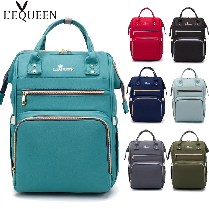 

Lequeen Diaper Bags Large Capacity Baby Nappy Backpack Multifunctional Nursing Bag Insulation Mommy Bag