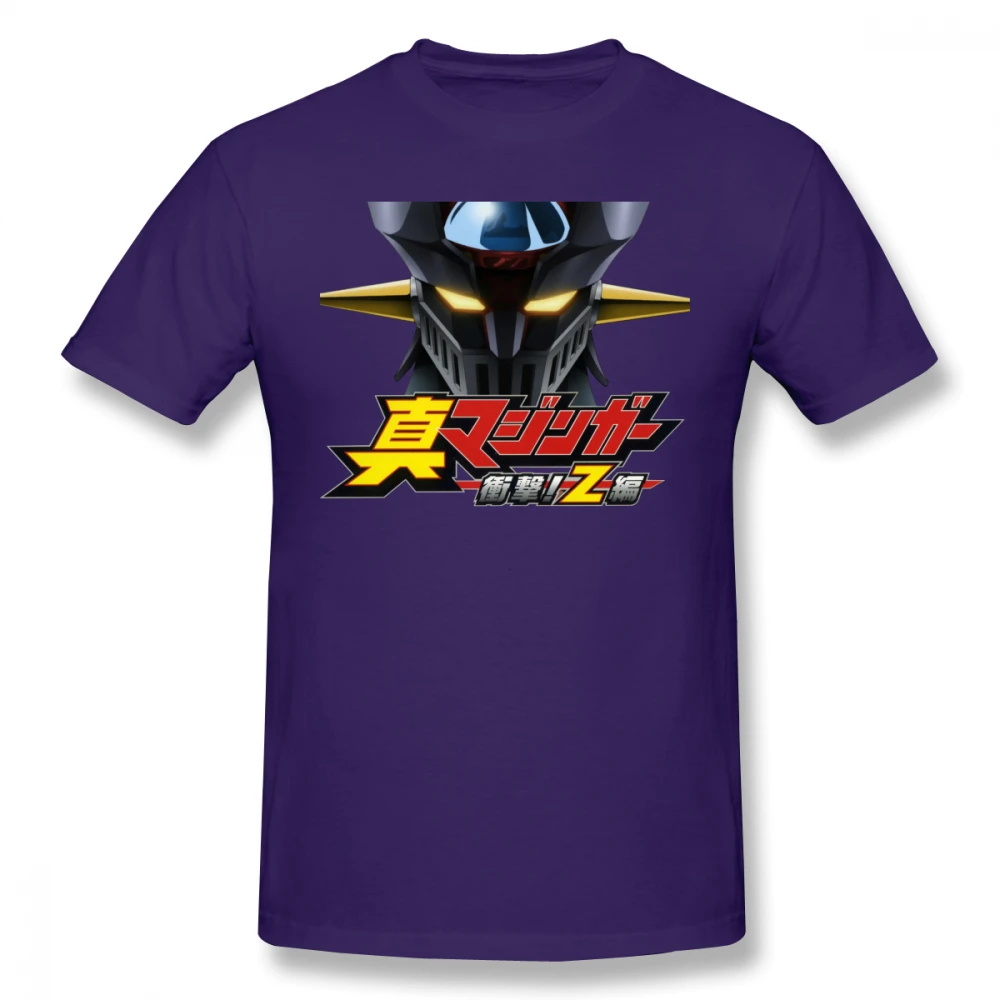 One yona мазингер Z футболка Shin аниме мультяшная футболка хлопковая футболка с коротким рукавом мужская забавная Базовая футболка большого размера с принтом - Цвет: Purple