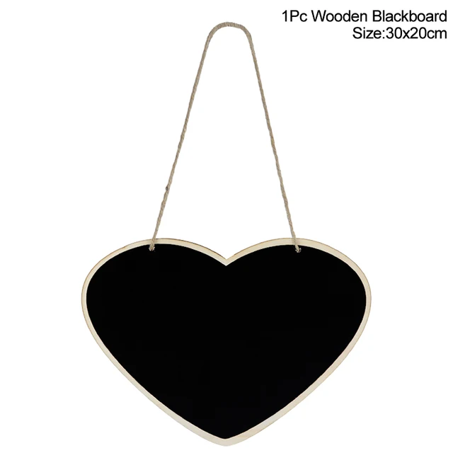 Rustic Wedding Wooden Blackboard Mr Mrs Bridal Shower Decoration Photobooth Birthday Party DIY Home Decor Sign Message Board C