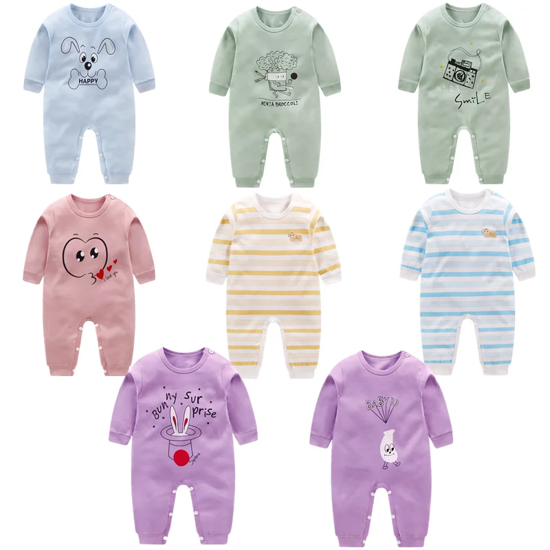 Осенне-зимний комбинезон для младенцев мальчиков девочек новорожденных Ropa Para Bebe малышей с длинным рукавом хлопок пижамы от 0 до 12 месяцев комбинезоны детская одежда