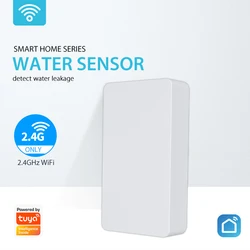 Tuya Kitchen 2.4Ghz Wireless Smart Flood Sensor Plastic Water Leakage Detector Security Alarm Battery Powered Overflow Alert