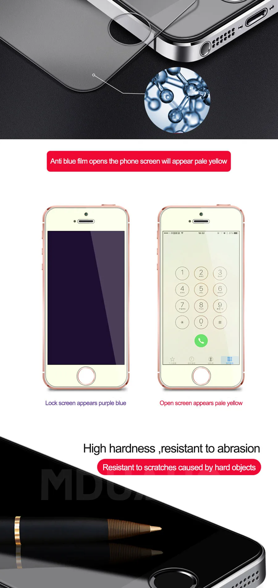 Закаленное стекло для Apple iPhone 5S 5 SE 5C защита экрана 9H Анти-взрыв Защитная пленка для iPhone 5S, SE 4 4S 5 стекло