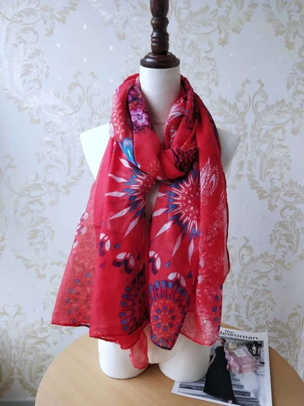 Испанский модный весенний и осенний шарф, подарок на день рождения шаль(1