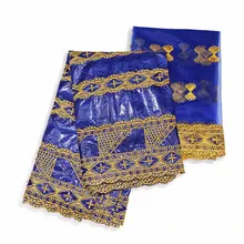 Новинка! Нигерия Базен brode getzner бассейна riche с бисером синий Базен riche brode bazin brode ароматный Базен стиль 5+ 2 ярдов