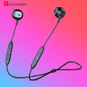 

Langsdom Headphone Wireless Bluetooth Earphone for Xiaomi Bass Wireless Headphones with Mic Half In-ear Headset Earbud for Phone