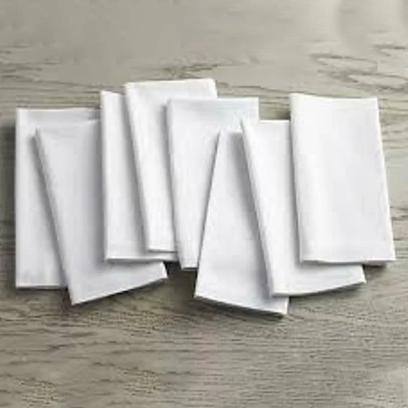 Best 20 X 20 Inch White Dinner Cloth Napkins 24Pcs Cotton for Party Wedding Table Cloth Napkins