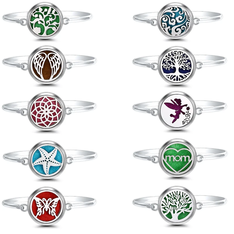 Tree of Life Aromatherapy Essential Oil Diffuser Bracelet 316L Stainless Steel Magnetic Locket Bangle | Украшения и аксессуары
