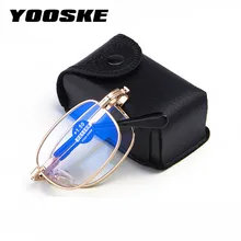 YOOSKE анти-синий светильник, складные очки для чтения, мужские и женские складные очки, диоптрийные оптические компьютерные очки, винтажные очки