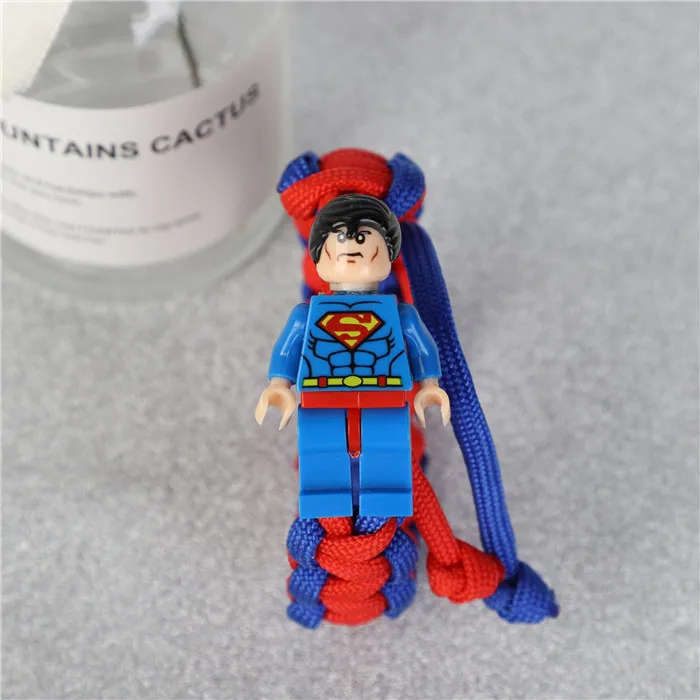 12 шт./лот, браслет Buzz Building Block, супергерой, Человек-паук, Супермен, Америка, капитан, очаровательный браслет из Паракорда, детский подарок, ювелирные изделия - Окраска металла: superman