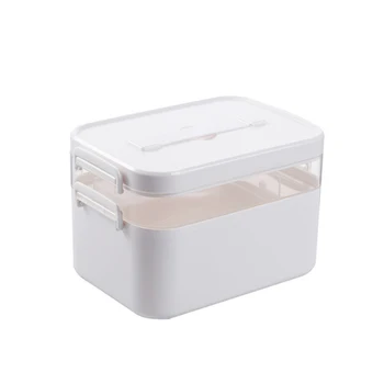 

Storage Organizer Container Large Capacity Survival Household Makeup Emergency Portable Empty Camping Cabinet First Aid Box